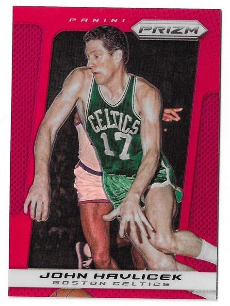 2013 14 Panini Prizm Basketball John Havlicek Red Prizm Card 220