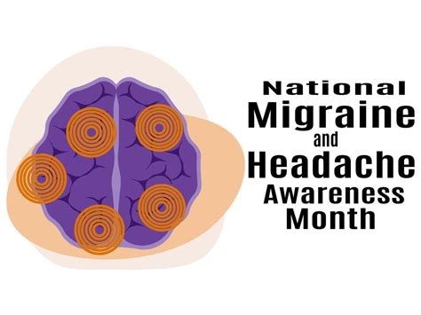 National Migraine And Headache Awareness Month Idea For Poster Banner