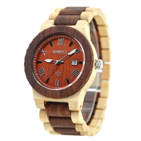 On Sales Bewell Wooden Watch For Men Custom Logo Oem Wrist Watch Custom