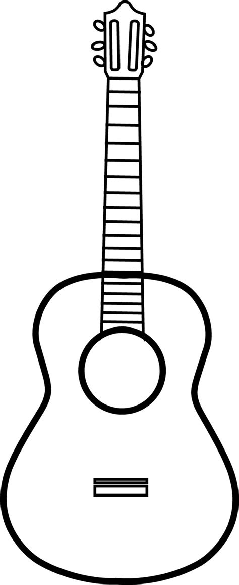 Acoustic Guitar Drawing Template