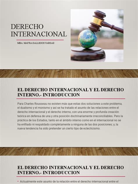 Derecho Internacional Yy El Derecho Interno Pdf Ley Internacional