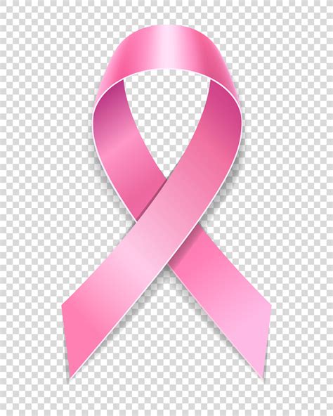 Pink Ribbon Symbol Of Breast Cancer Disease Vector Illustration