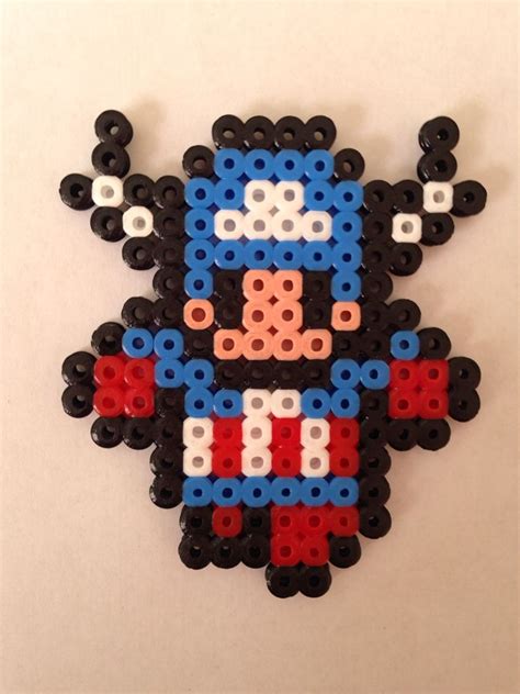 Captain America Steve Rogers Avengers Perler Bead Avengers Perler