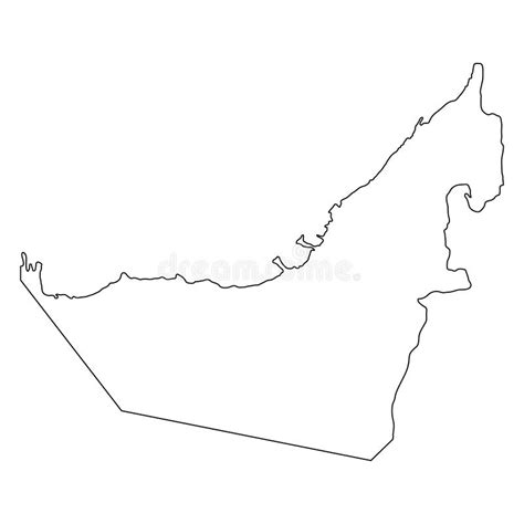 United Arab Emirates Map Icon Geography Blank Concept Isolated