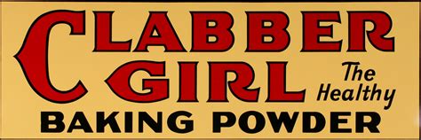 #307: A CLABBER GIRL TIN ADVERTISING SIGN, CIRCA 1920