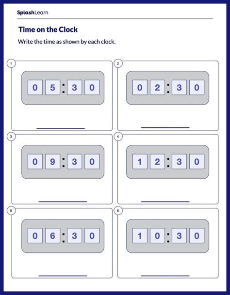 Read The Digital Clock Math Worksheets Splashlearn Worksheets Library