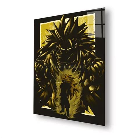 Cuadro Metalico Goku Ssj Unico Dise O Arte Aluminio X Meses Sin