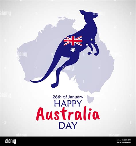 26 January Happy Australia Day. Vector Illustration Stock Vector Image ...