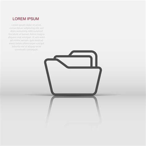 Premium Vector File Folder Icon In Flat Style Documents Archive