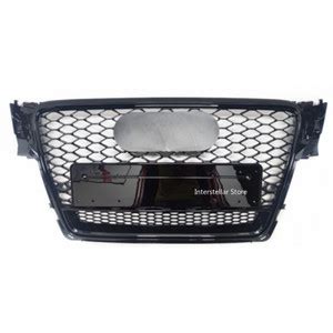 Jual Front Sport Hex Mesh Honeycomb Hood Grill Gloss Black For Audi A4