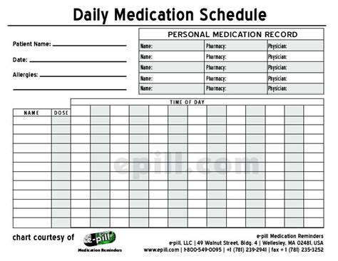 Daily Schedule Template For Dementia Patients