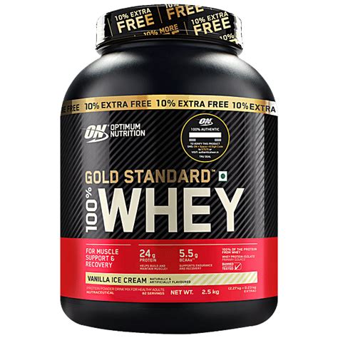 Buy Optimum Nutrition Gold Standard 100 Whey Protein Powder Vanilla Ice Cream Online At Best