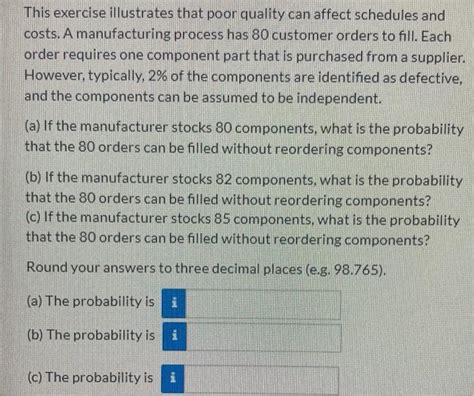 Solved This Exercise Illustrates That Poor Quality Can Chegg