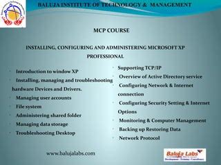 Mcp Course PPT