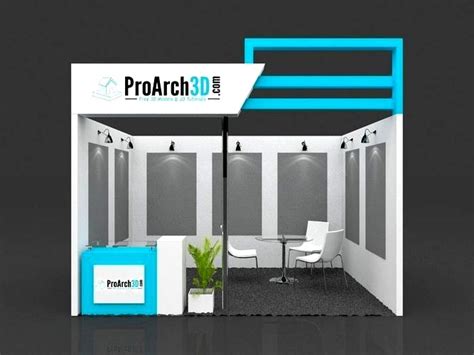 Exhibition Stall 3d Model 4x3 Mtr 1 Side Open