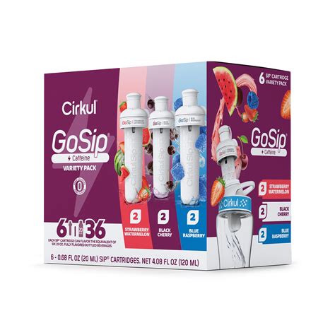 amazoncom cirkul gosip flavor cartridge variety pack  caffeine