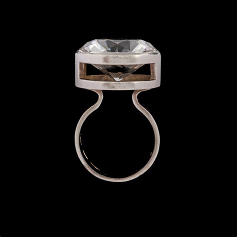 Ring Sterlingsilver Med Fasettslipad Bergkristall Anders H Gberg