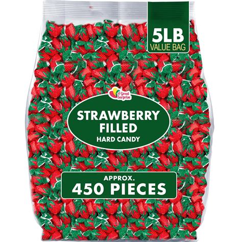 Strawberry Hard Candy 5 Pounds Strawberry Bon Bons Strawberry