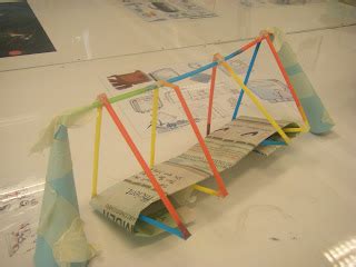 design is everywhere.: Straw bridge structure