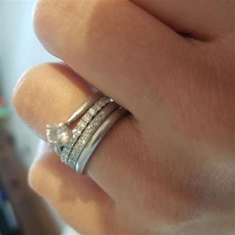 How To Wear Wedding Engagement And Eternity Rings Angelic Diamonds