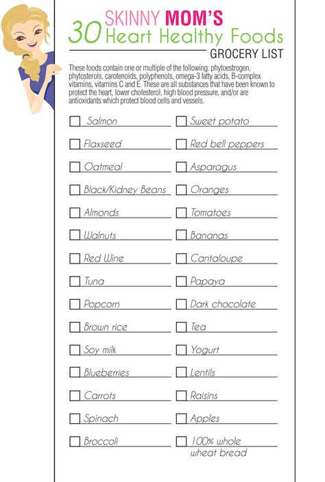 Printable Heart Healthy Grocery List