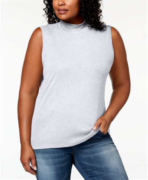 Karen Scott Mock Neck Top Plus X Walmart