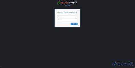Sistem Aplikasi Managemen Bengkel Codeigniter StokCoding
