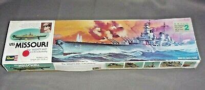 Vintage Revell USS MISSOURI Navy Battleship Model Kit 1/535 (20") Parts ...