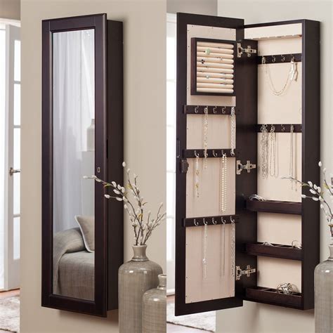 Hayneedle - Walmart.com | Wall mounted jewelry armoire, Mirror jewelry ...