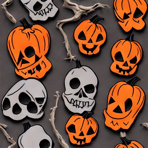 Halloween Skulls Graphic · Creative Fabrica