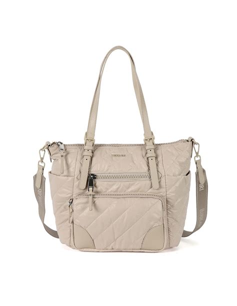 Bolso Shopper Melissa Binnari Bandolera Bolsillos Acolchada Cava