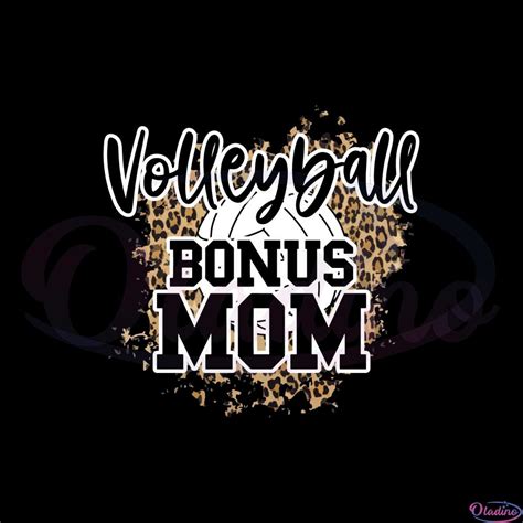 Volleyball Bonus Mom Cheetah Leopard Svg Cutting Files