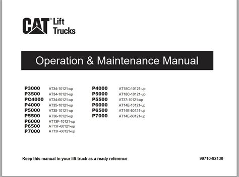 Cat Forklift P P Schematic Service Operation Maintenance