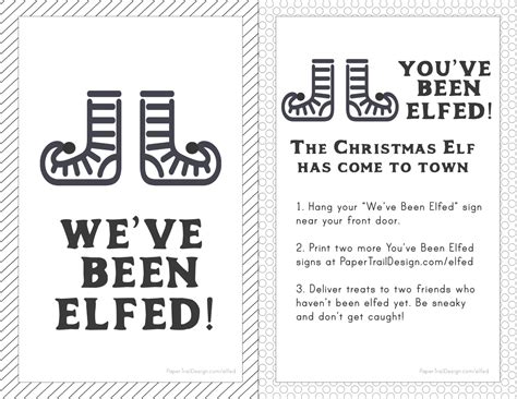You've Been Elfed Free Printable - Paper Trail Design