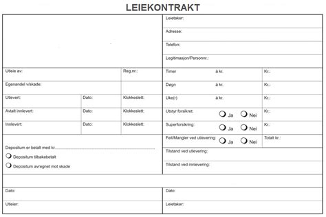 Kjøpekontrakt Campingvogn Og Spikertelt