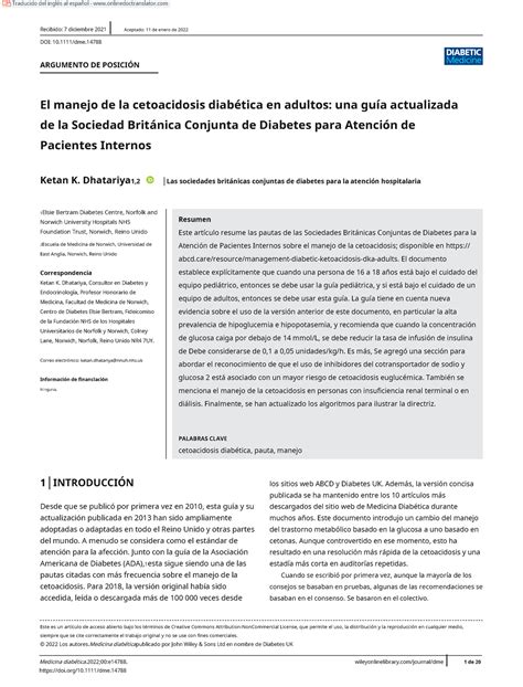 Cetoacidosis 2022 ARTICULO Recibido 7 Diciembre 2021 DOI 10 Dme