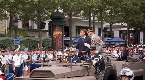 PM Modi President Macron Share Warm Hug Witness Bastille Day Parade