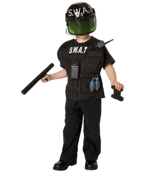 Swat Officer Kids Costume Kit Kids Costume Halloween Costume At