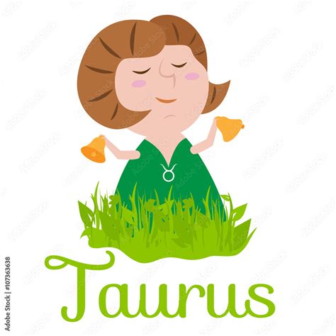 Taurus Cartoon Character Sign Of The Zodiac Horoscope Astrology