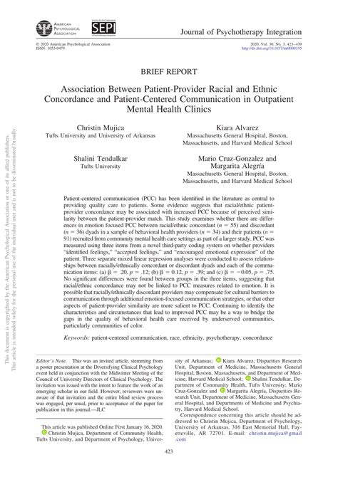 Association Between Patient Provider Racial And Ethnic Concordance And