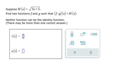 Solved Suppose H X 3x 5 Find Two Functions F And G Such