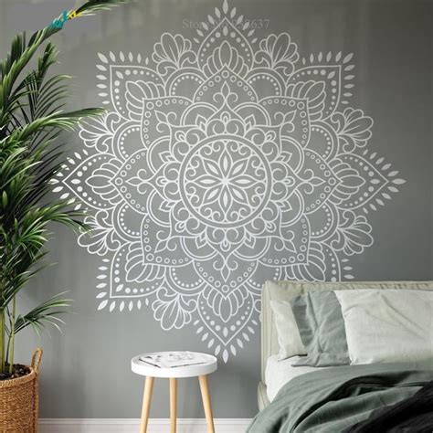 Large Mandala Vinyl Wall Art Decal | Boho Home Decor Wall Sticker ...