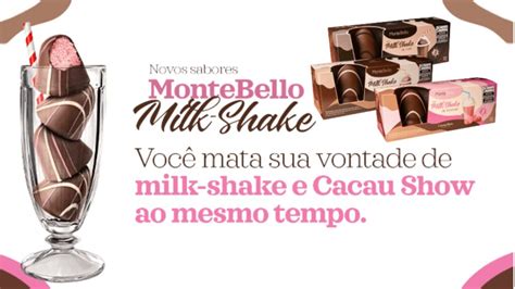 Cacau Show lança MonteBello Sabores de Milk Shake Chocolate