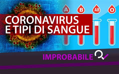 Coronavirus Il Gruppo Sanguigno Può Determinare La Probabilità Di