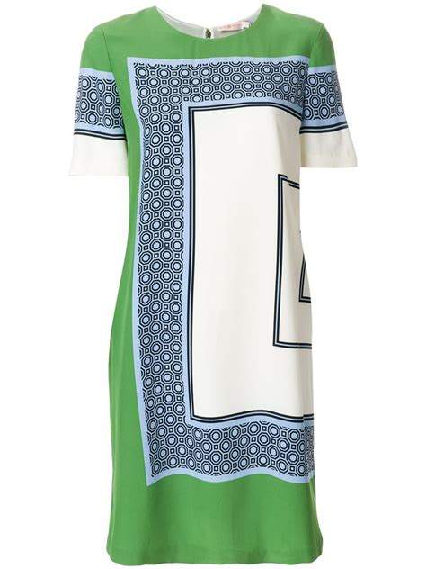 TORY BURCH Toryburch Cloth Scarf Print Dress T Shirt Dress Tory