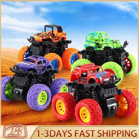 Monster Truck Inertia Suv Friction Power Vehicles Toy Cars Four Wheel