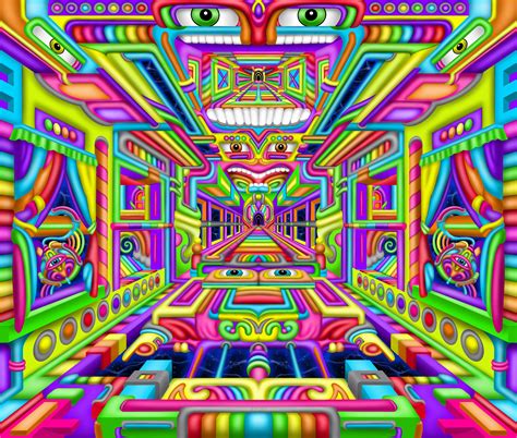 Cosmic Corridors | DMT Art | Ayjay - Visionary Artist
