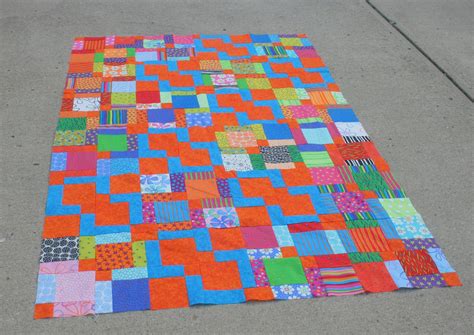 Tossed 9 Patch Quilt Top Using The Instructions From Eleanor Burns Patch Quilt Quilts 9