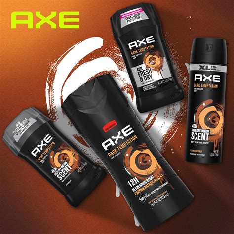 Axe Dark Temptation Dark Chocolate Body Spray Deodorant For Men 51 Oz