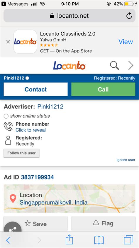 [resolved] Locanto — My Number Used For Sex Ad